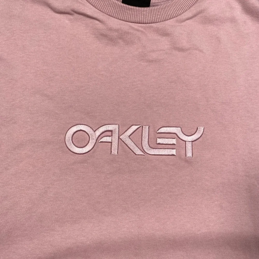 Oakley Mens XL Regular Fit Crewneck Sweatshirt Pink Embroidered Logo Long Sleeve